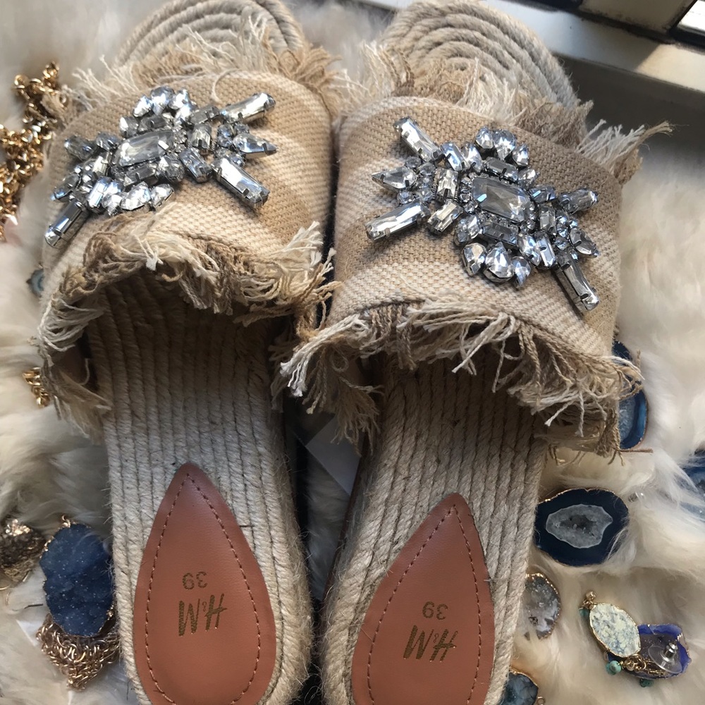 Sandals with crystal embellishment